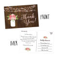 Vase Flowers Thank You Weeding Card Wedding Invitation